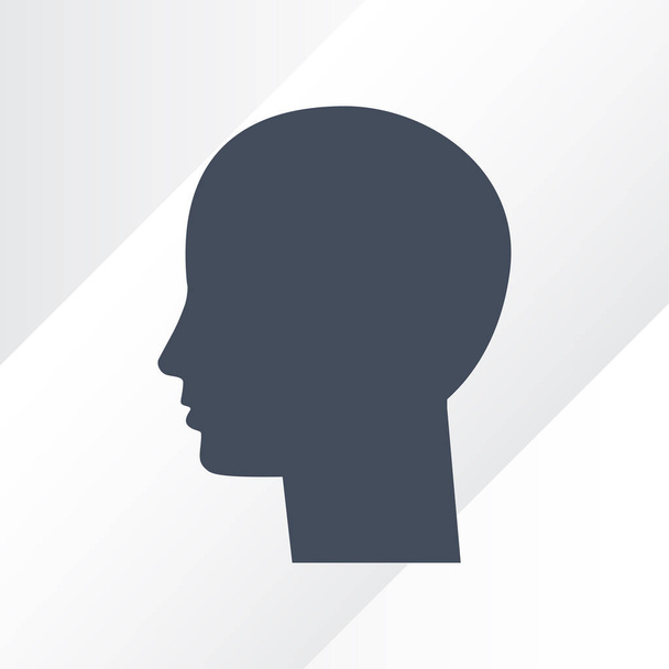 Human head. Flat illustration. - Vector, Image