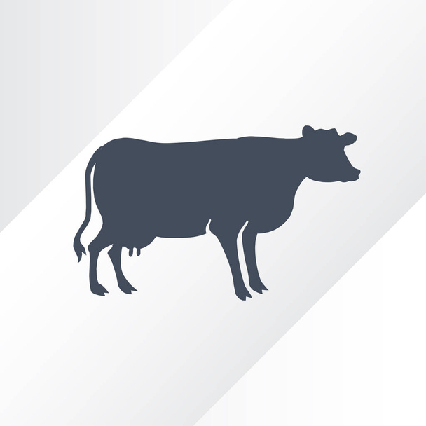 Cow silhouette. Vector icon. - Vector, Image