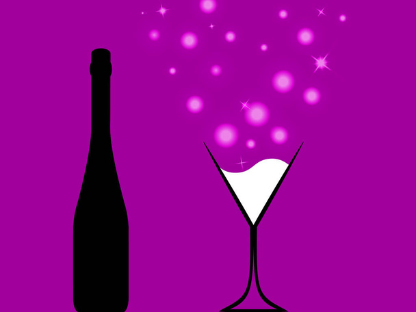 Butelkę alkoholu ilustracja - Wektor, obraz