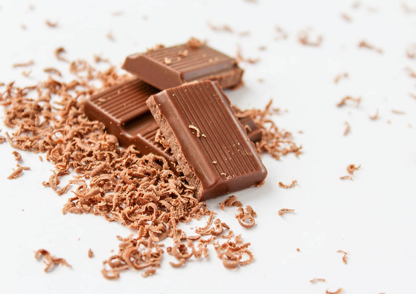 Čokoládové hobliny čokoládu čipy - Fotografie, Obrázek