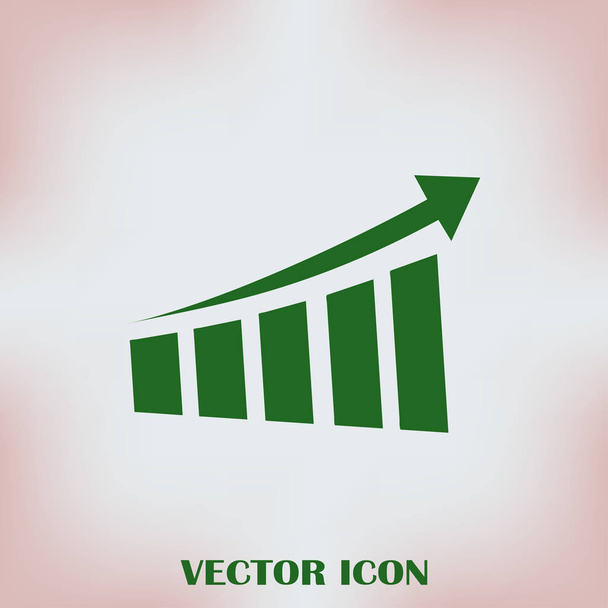 Graph Icon in trendy flat style. Vector illustration, EPS10. - Vector, Image