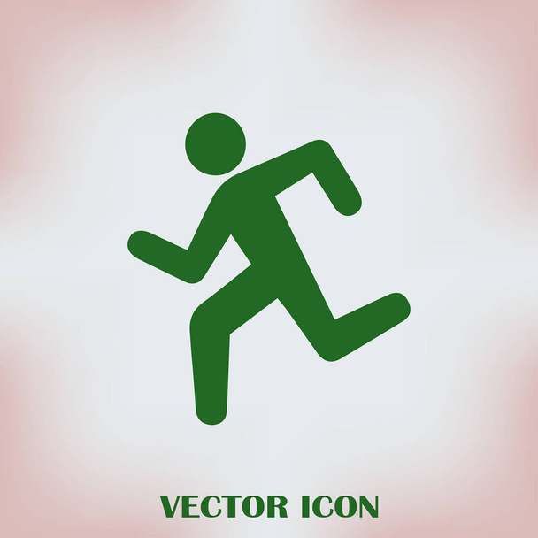 Spuštění ikona muž, samostatný pozadí, vektorovou grafiku. - Vektor, obrázek
