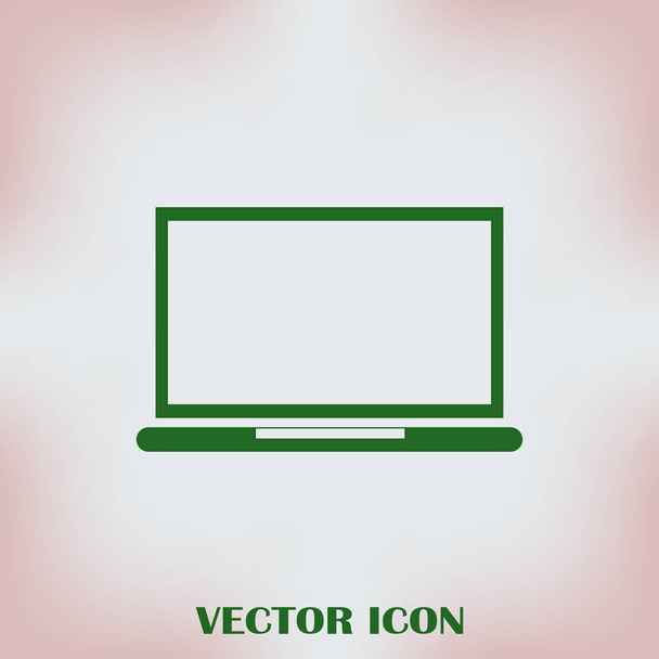 Egy laptop képernyő kijelző egy népszerű design. Egyedi képekkel használható.. - Vektor, kép