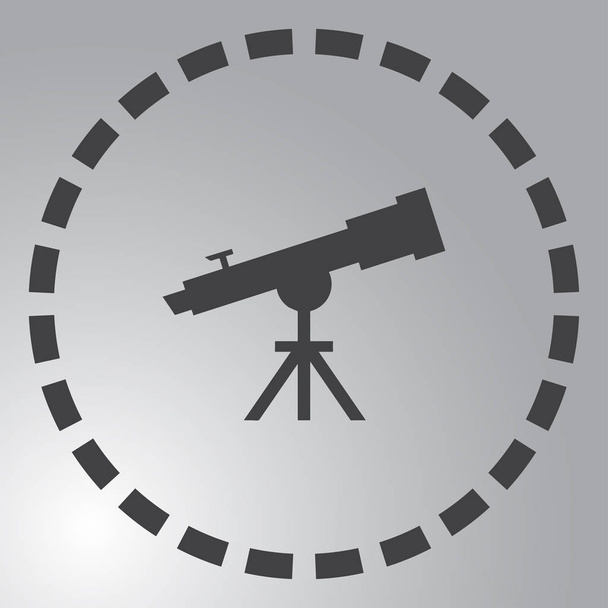 Teleskop-Symbolvektor, solide Illustration - Vektor, Bild