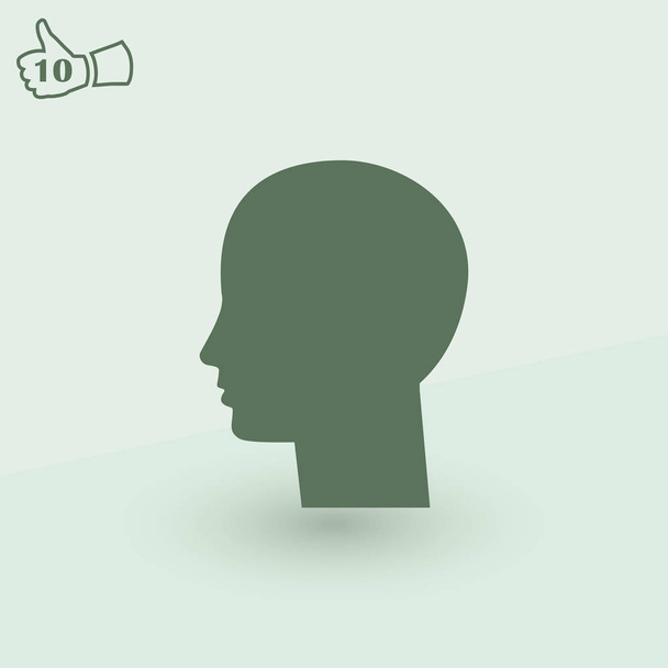Testa e cervello umano silhouette
 - Vettoriali, immagini
