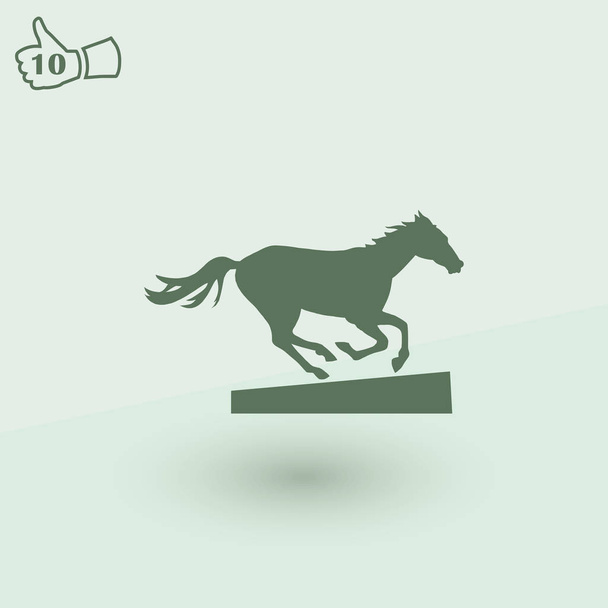 rearing horse fine vector silhouette - Vector, Image