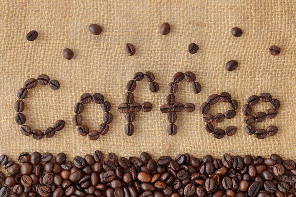 Caffè scritto con chicchi di caffè
 - Foto, immagini
