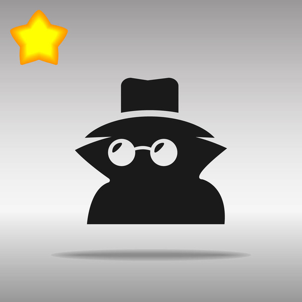 Черный Incognito икона кнопки логотип концепция высокого качества
 - Вектор,изображение