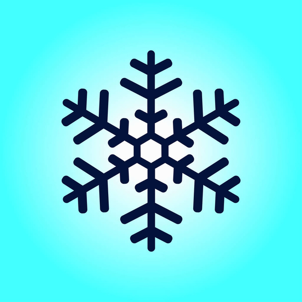 Sneeuwvlok teken pictogram. - Vector, afbeelding
