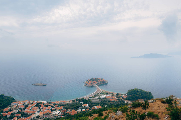 Island of Sveti Stefan, view from the church of Sveti Sava, at s - Photo, image