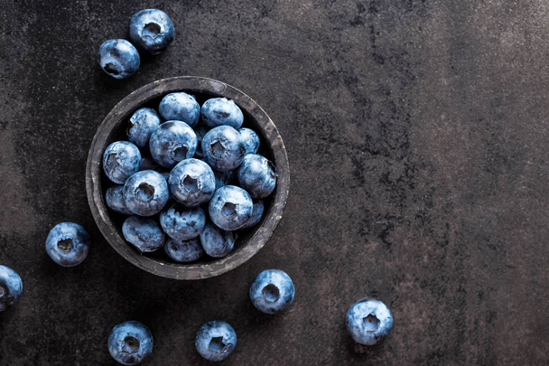 Fresh blueberry, top view - Фото, зображення
