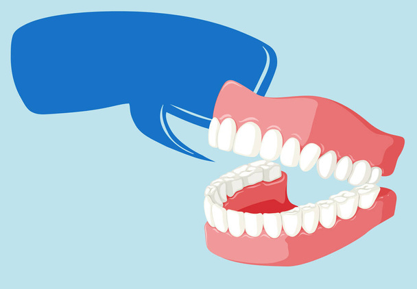 Modelo de bolha de fala com dentes limpos
 - Vetor, Imagem