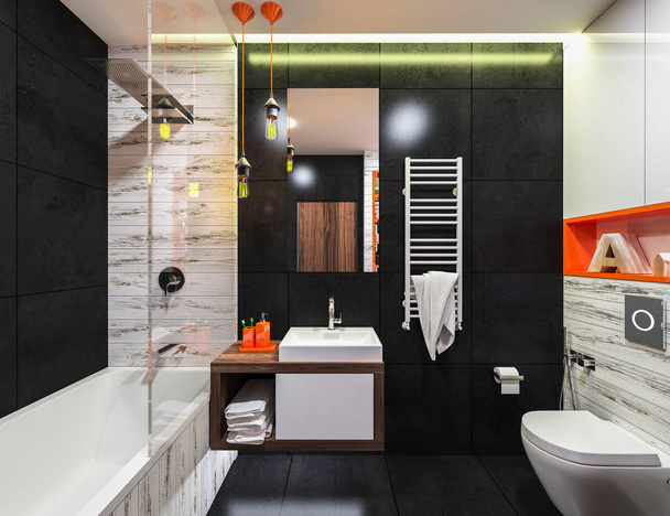 modern design of a bathroom - Photo, Image