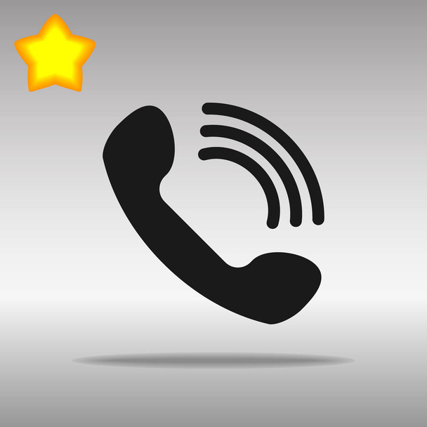 Teléfono negro icono botón logotipo símbolo
  - Vector, Imagen