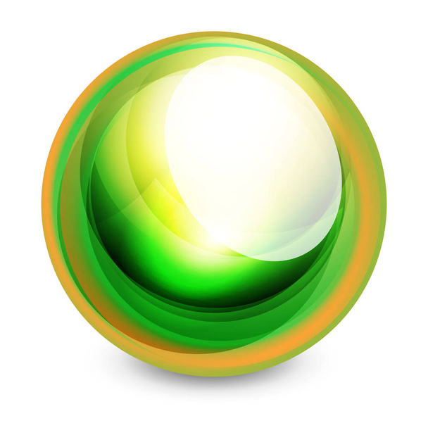 Glass sphere, futuristic abstract element - Вектор,изображение
