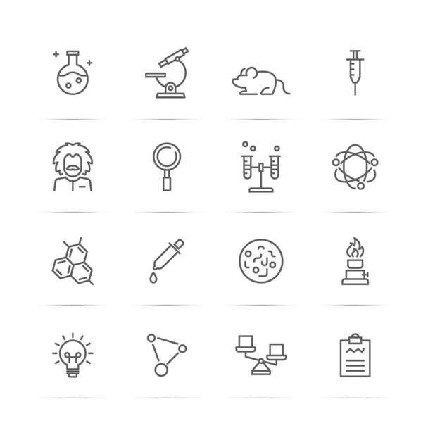 science experiments vector line icons - Vector, Image