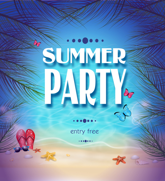 Afiche fiesta verano - Foto, imagen