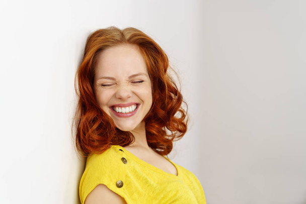 Cute charismatic young redhead woman - Photo, Image