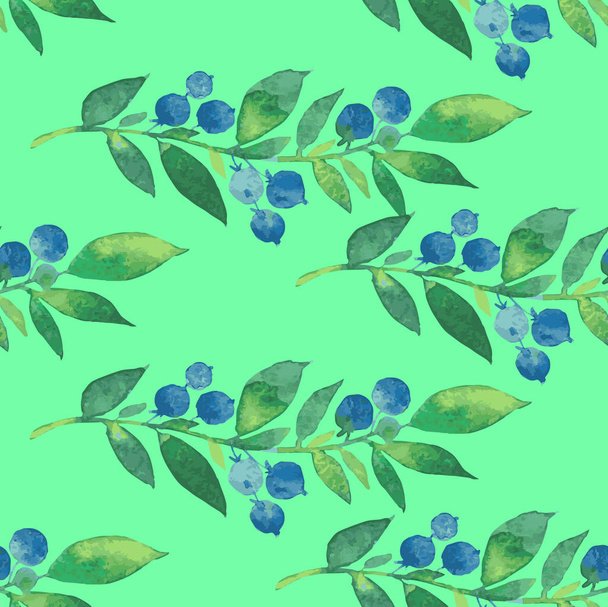 Akwarela jagody Blueberry w akwareli - Wektor, obraz