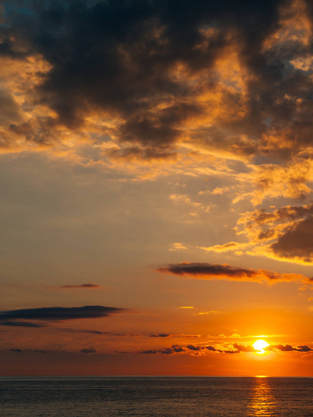 Sunset over the sea. Sunset over the Adriatic Sea. Sun to sit do - Fotó, kép