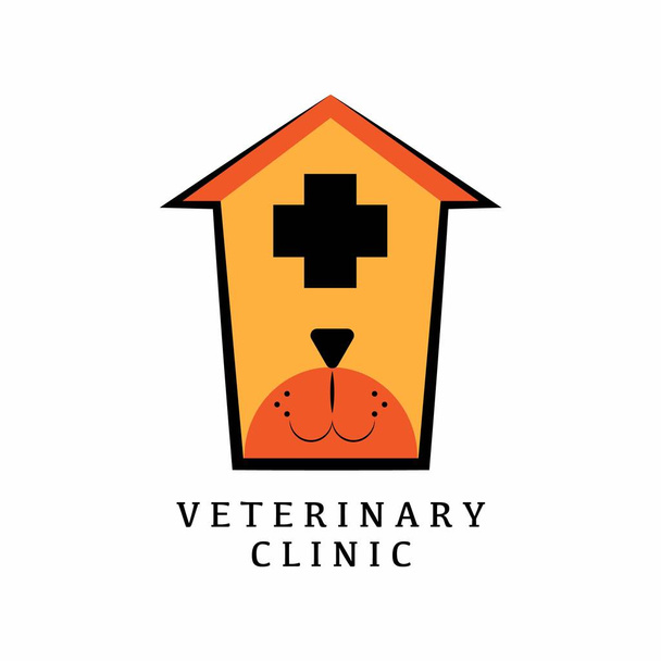 veterinary logo with text space for your slogan / tagline, vector illustration - Vettoriali, immagini