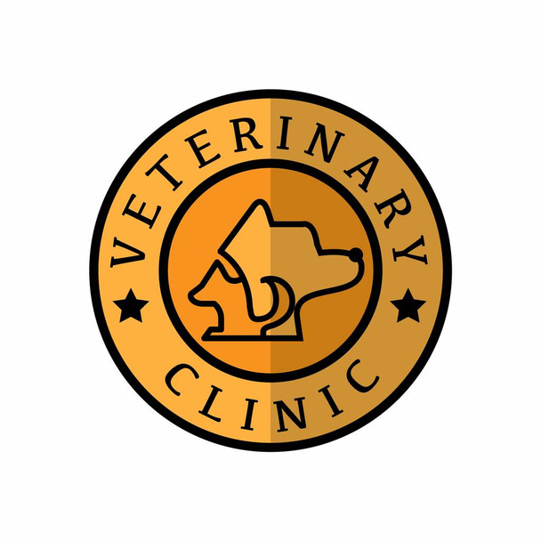 veterinary logo with text space for your slogan / tagline, vector illustration - Διάνυσμα, εικόνα