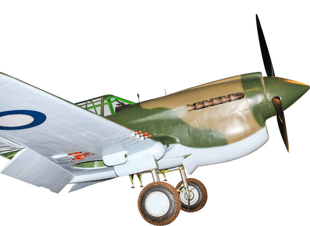 P-40 Kittyhawk истребитель Второй мировой войны, изолированный на белом
 - Фото, изображение