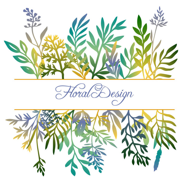 hand drawn color floral background - Vector, Image