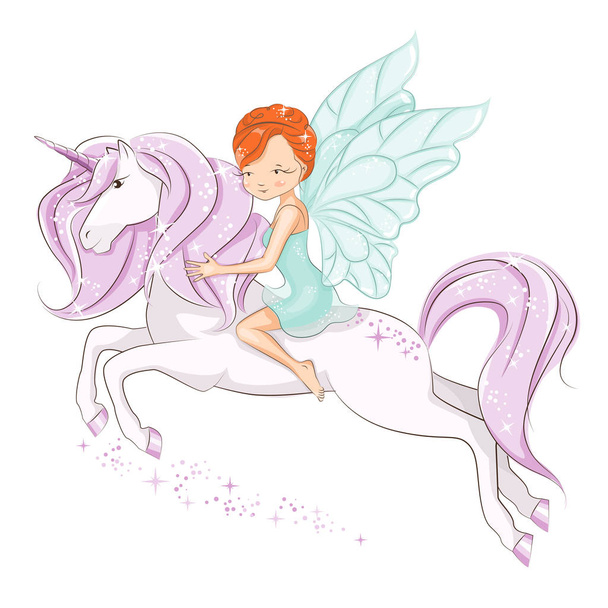 The beautiful little fairy.  - Вектор, зображення
