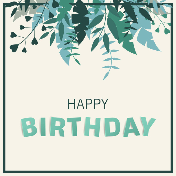 Vector Happy Birthday Greeting Card - Vector, Imagen
