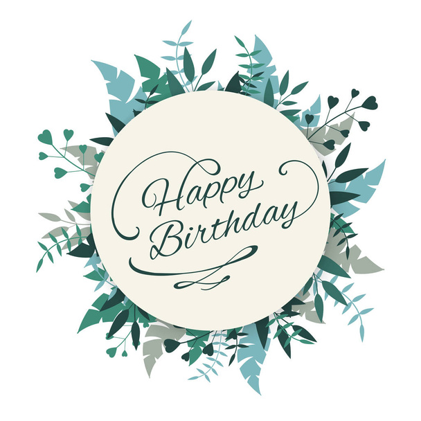 Vector Happy Birthday Greeting Card - Vektör, Görsel