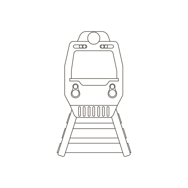 Ilustración de silueta de tren
 - Vector, imagen