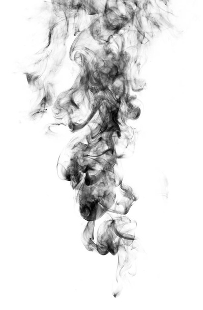 Black fantasy smoke on white background - Foto, immagini