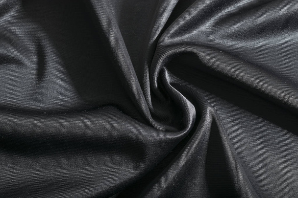 Fashionable elegant light grey fabric, gray textile background. - 写真・画像