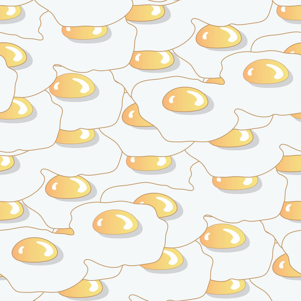 Fried Eggs Seamless Pattern. - Vector, Image