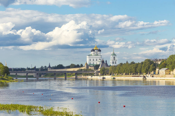 View of the Pskov Krom or Kremlin - Fotó, kép
