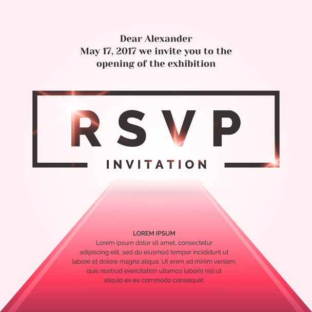 Πρότυπο RSVP πρόσκληση για την εκδήλωση. - Διάνυσμα, εικόνα