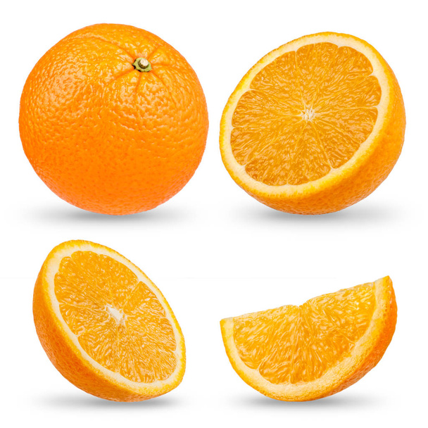 fresh orange isolated on white background - Photo, Image