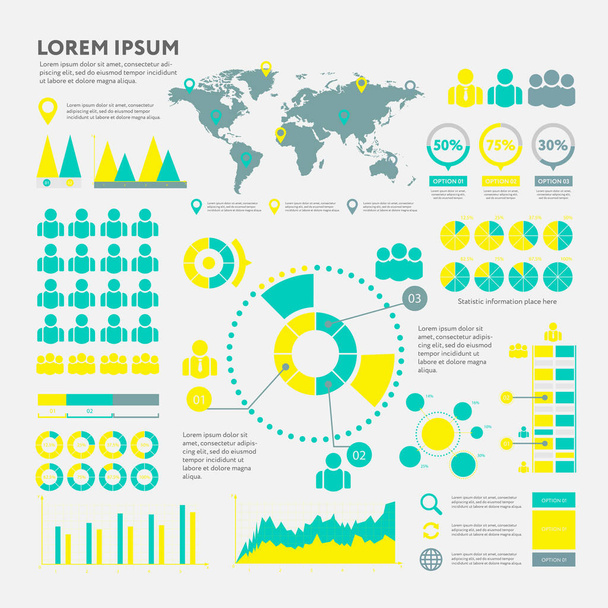 Big set of infographics elements. EPS10. - Vector, Image