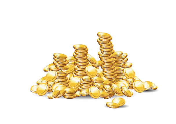 Gold coins - Διάνυσμα, εικόνα