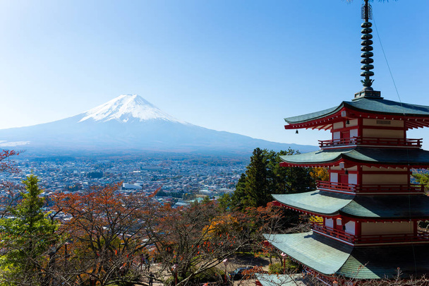 Mount fuji i chureito pagoda  - Zdjęcie, obraz