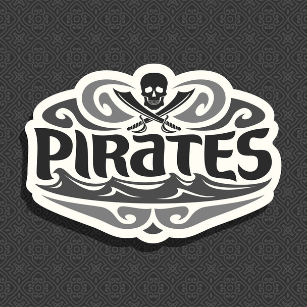 Vektoru černé a bílé logo na téma pirátů - Vektor, obrázek