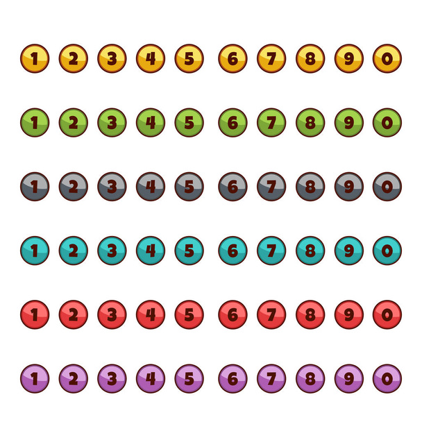 Coins Numbers for Game Interface Design - Foto, imagen