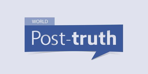 Post Truth banner isolated on light blue background. Banner design template. Vector. - Vector, Image