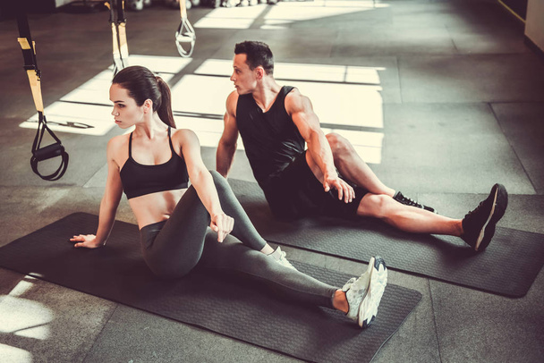 Couple working out - Photo, Image
