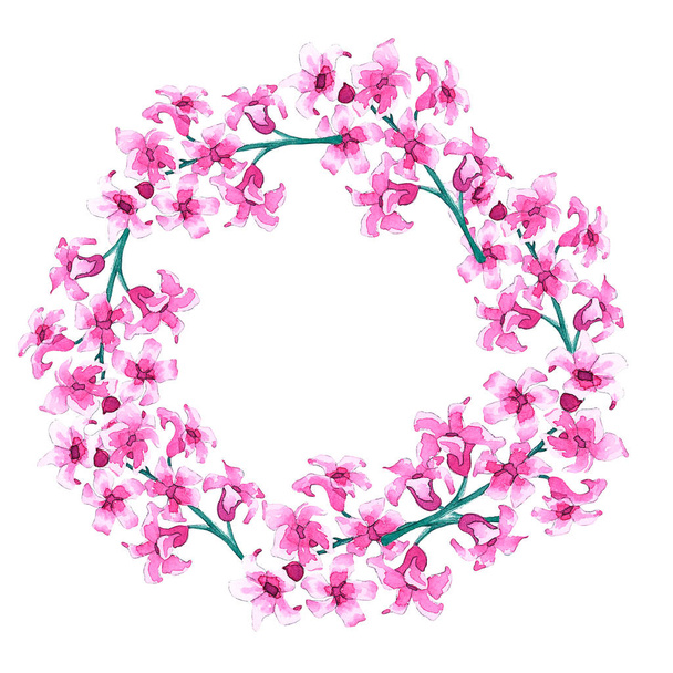 round floral frame - Fotoğraf, Görsel
