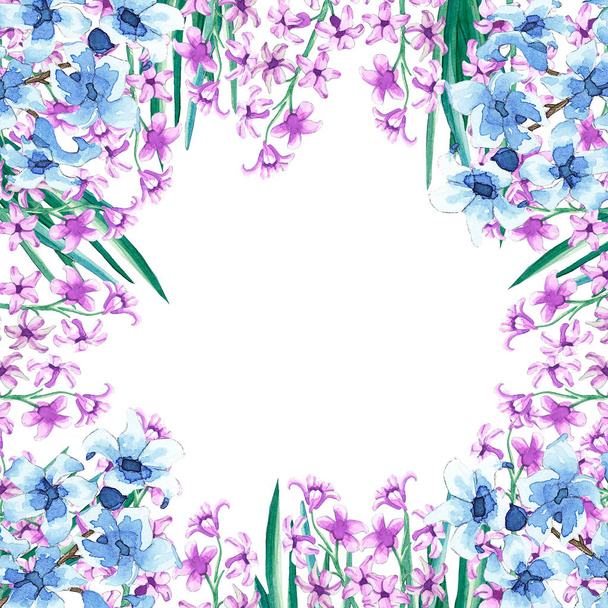 Круглая цветочная рамка - Фото, изображение