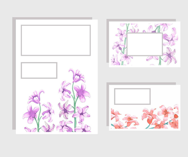 Cards For Text With Flowers - Photo, Image