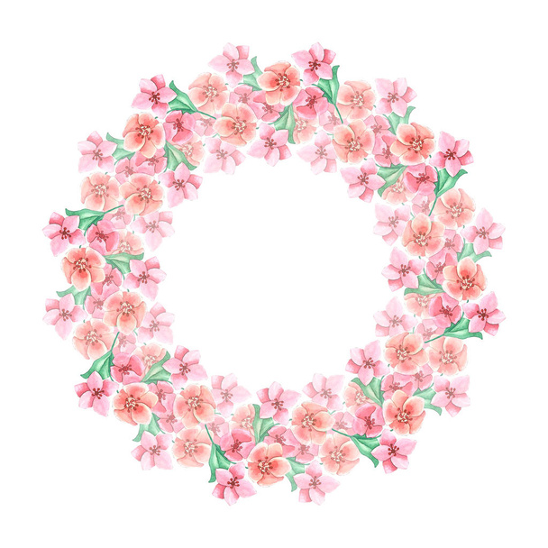 round floral frame - Foto, imagen