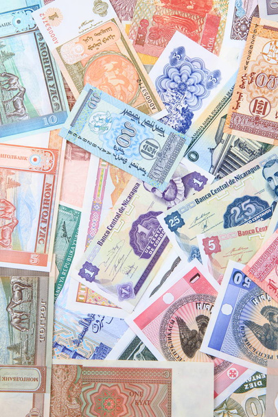 farklı dünya banknotlar arka plan - Fotoğraf, Görsel